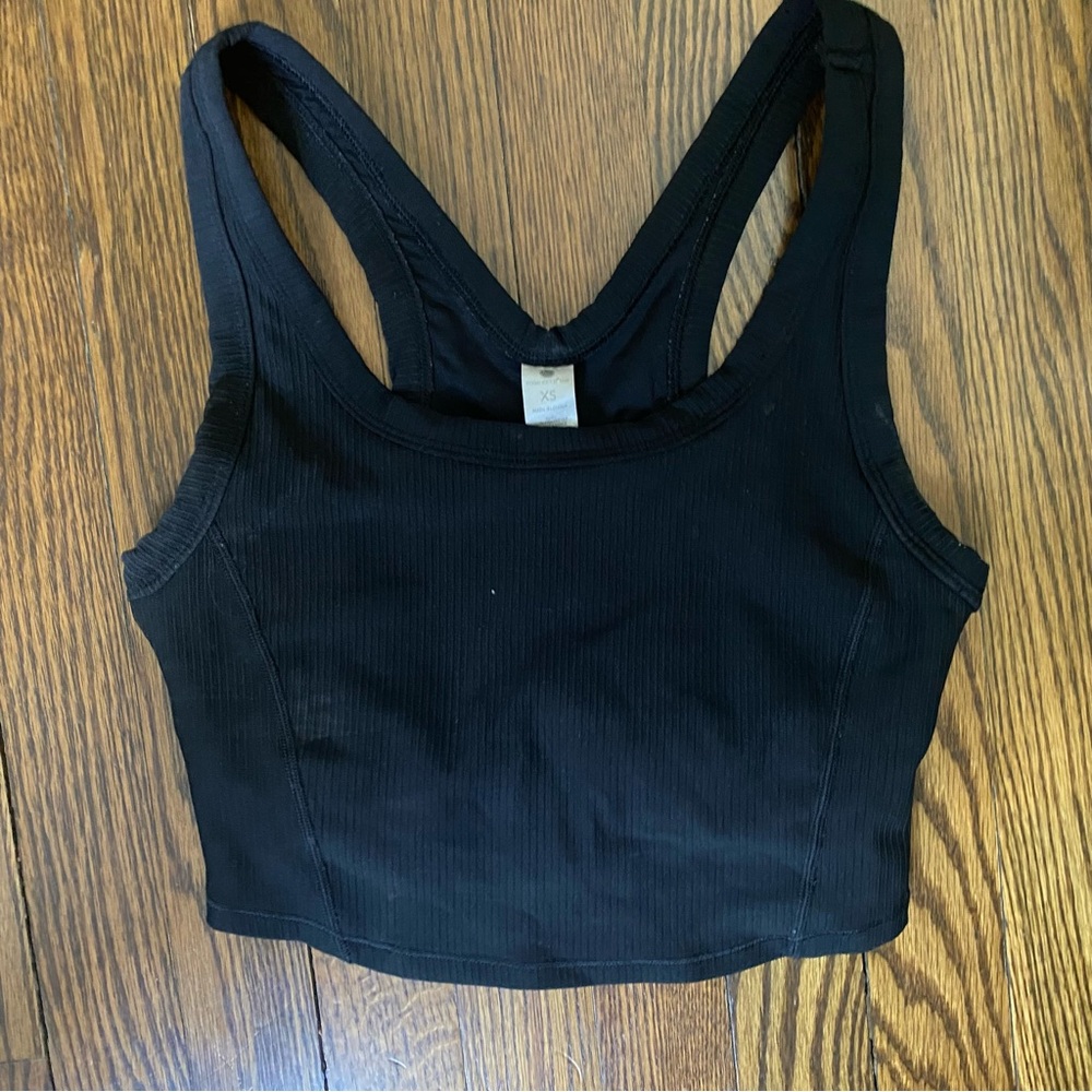 Yogalicious Black Ribbed Sports Bra